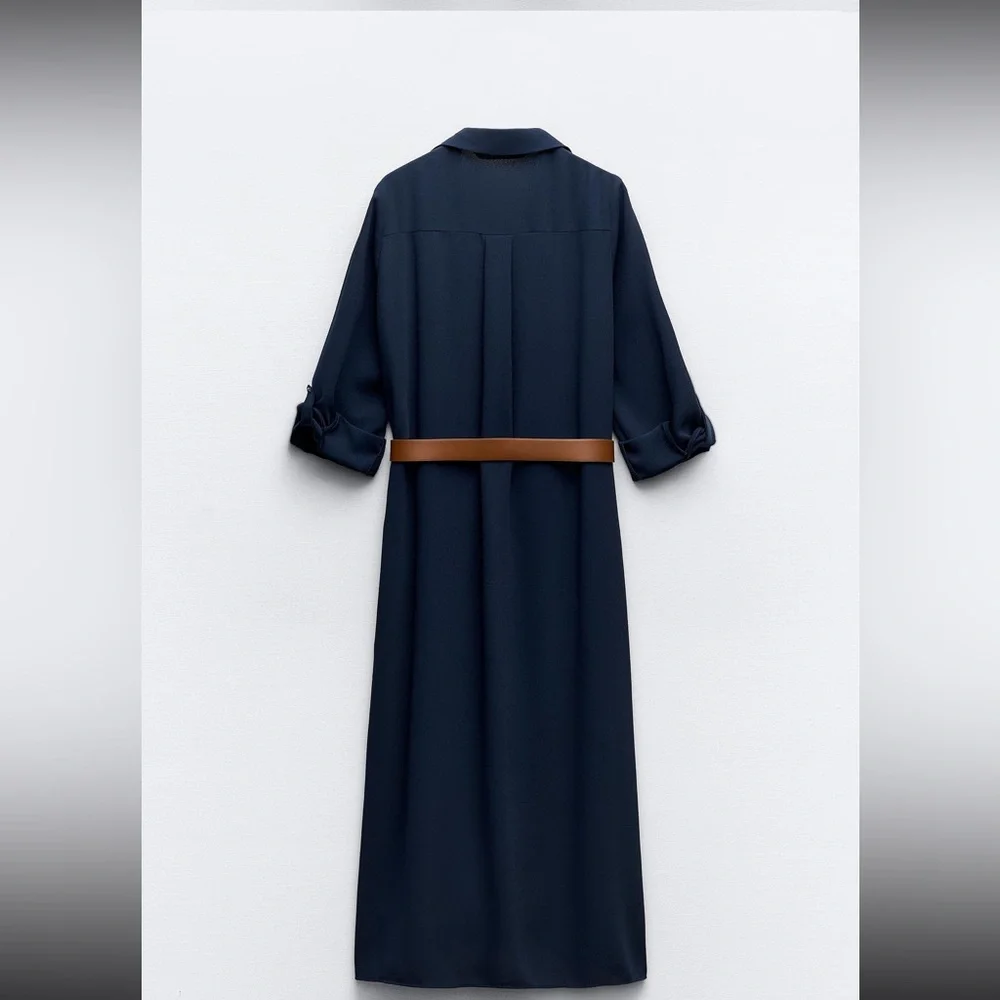 - ZARA BELTED SHIRTDRESS - Picture 3 of 6